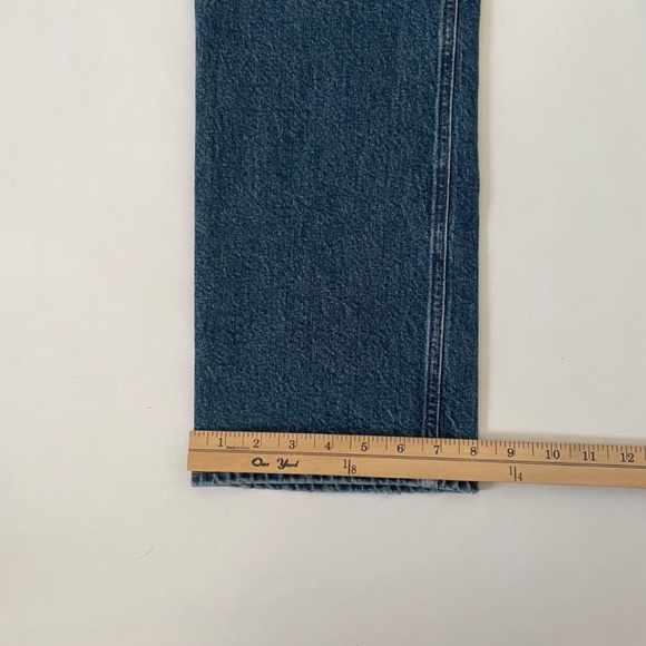 Agolde High Rise Straight Leg Stovepipe Jeans, Dark Blue Denim, Women's 29 - Picture 10 of 14